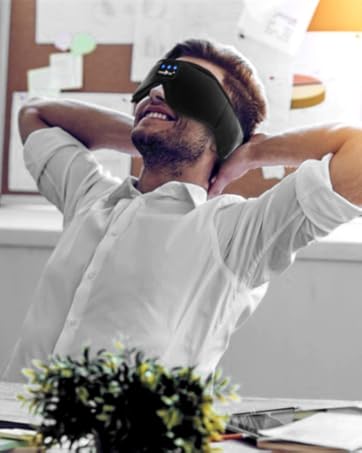 bluetooth sleep headphones sleeping eye music mask headband earbuds