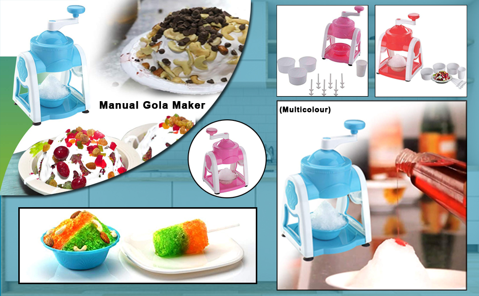Vastate Manual Ice Gola Slush Maker Ice Snow Maker Machine, ice Gola