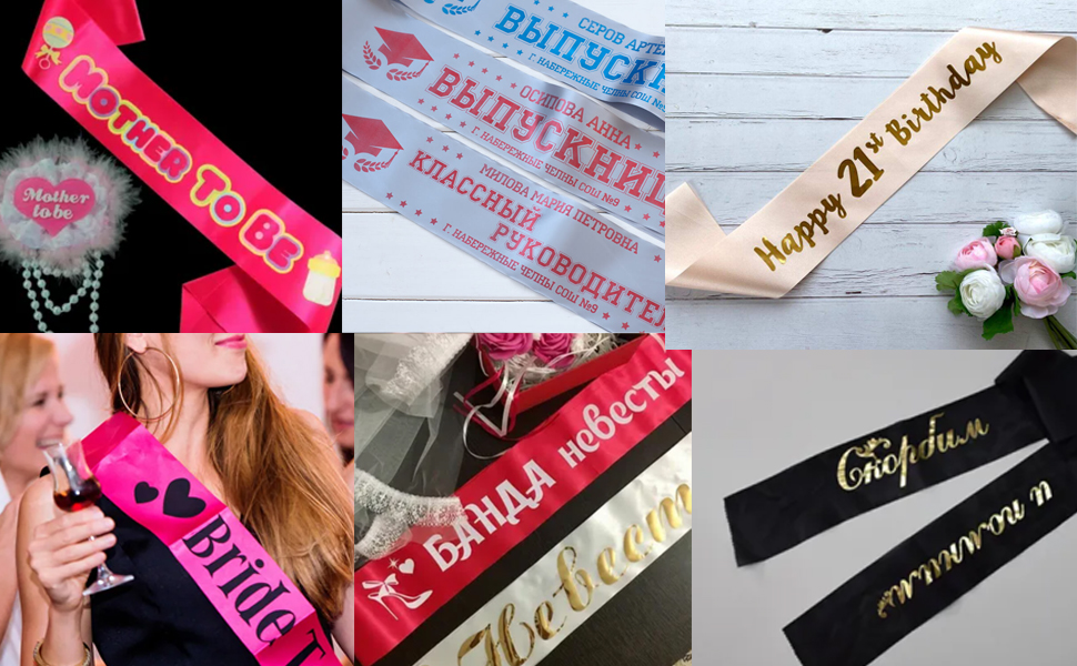 12 Pcs Sash Blank Sash Party Supplies Dark Purple Sash Plain Sash Pageant Sash Satin