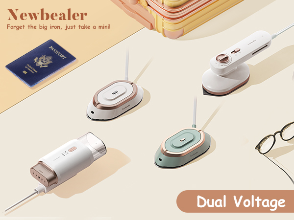Newbealer dual-voltage iron and steamers colorful home travel use