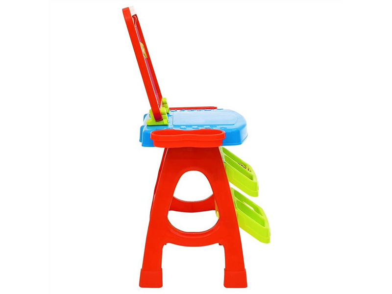 The Magic Toy Shop Childs 2 in 1 Learning Desk & Magnetic Easel Blackboard White Board Letters