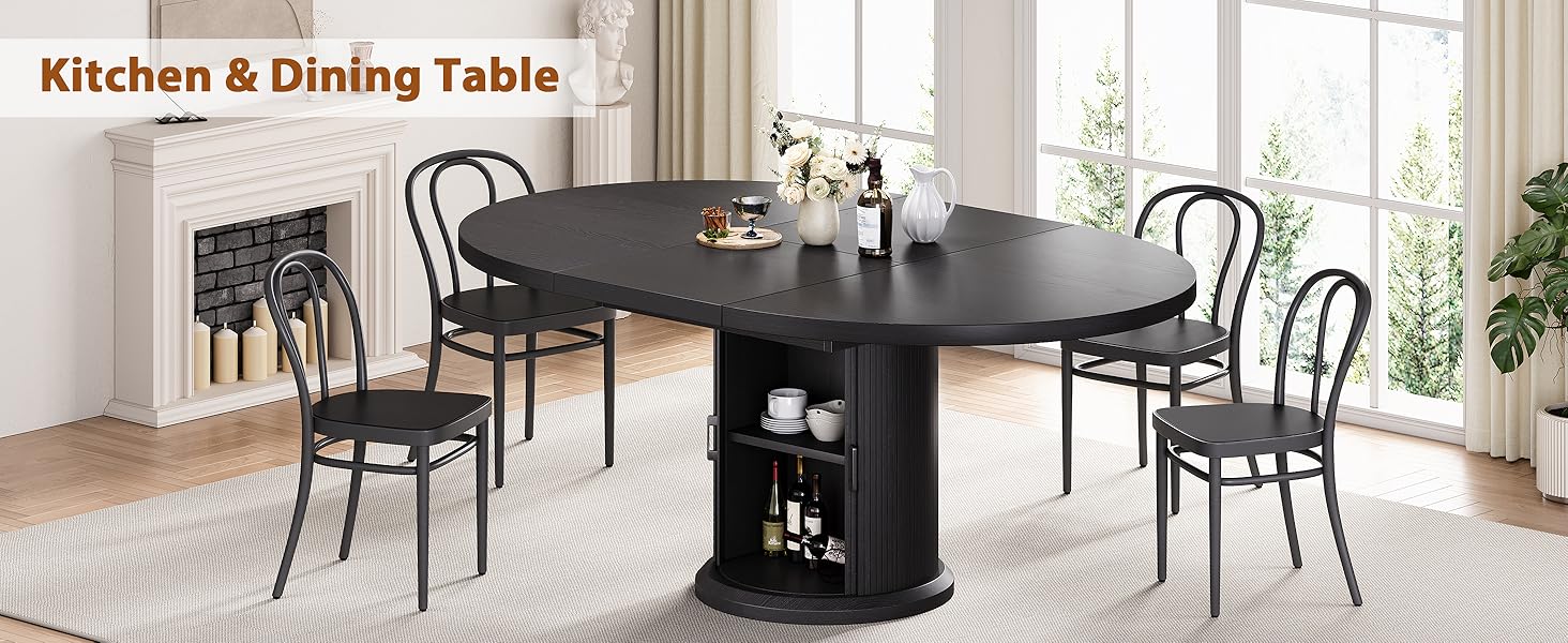 extendable dining table set for 4 6