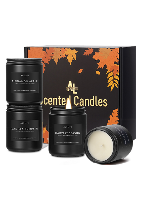 4 Pack of  Fall Candle Set