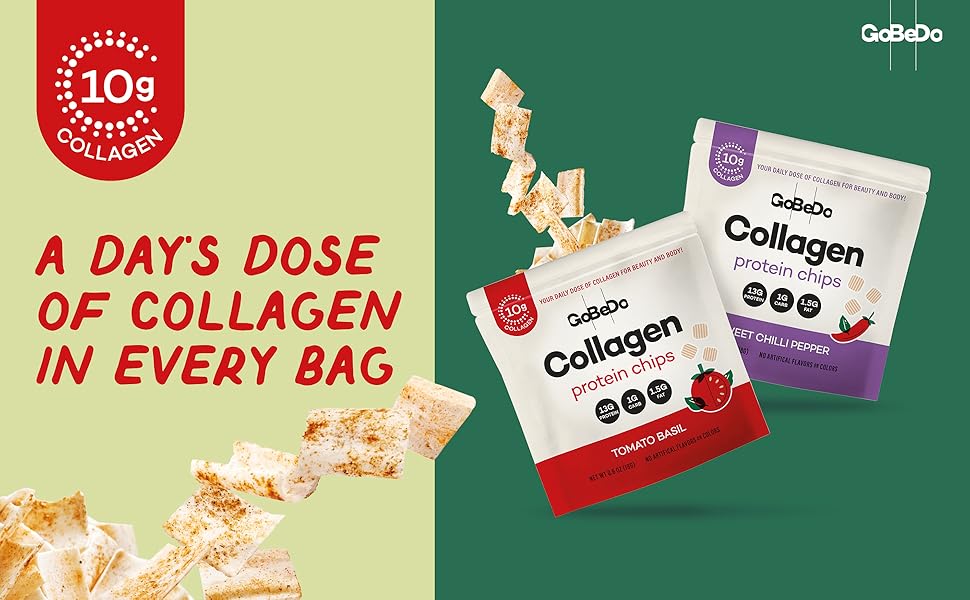 collagen peptides protein chips snack