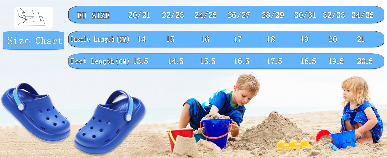 Kids Boys Girls Garden Clogs