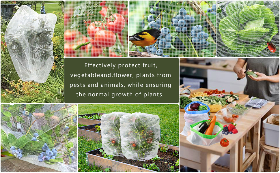 SATXTREM 4Pack Blueberry Bush Cover, 3.2×4.9FT Fruit Tree