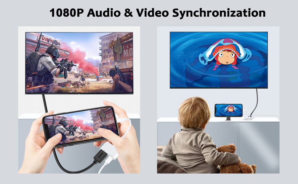 [Apple MFi Certified] Lightning to HDMI Adapter Digital AV