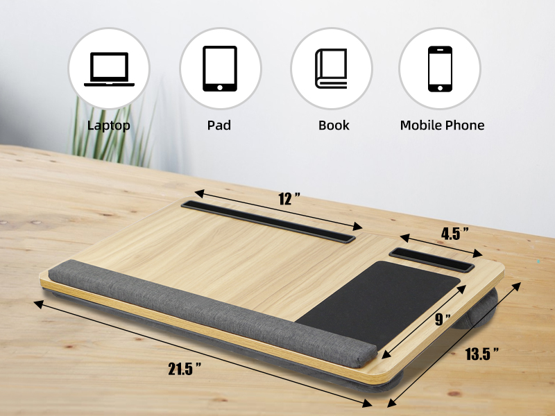 laptop desk with cushion