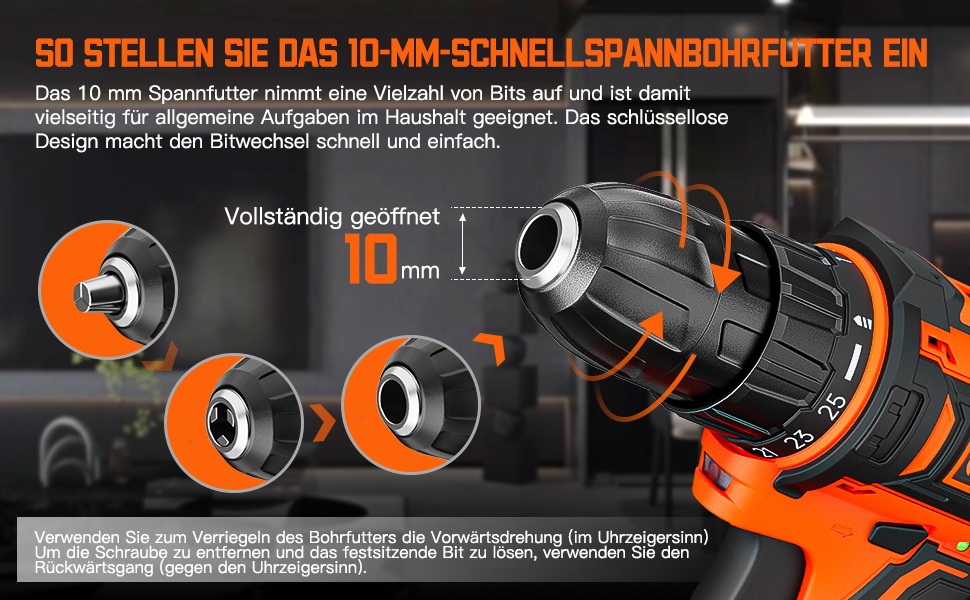 Cordless Screwdriver, 20 V Cordless Drill Set with 2 Batteries 2.0 Ah