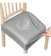 Smiry Waterproof Seat Covers for Chairs Set of 4, Stretch Pu Leather Removable Washable Dining Ro...