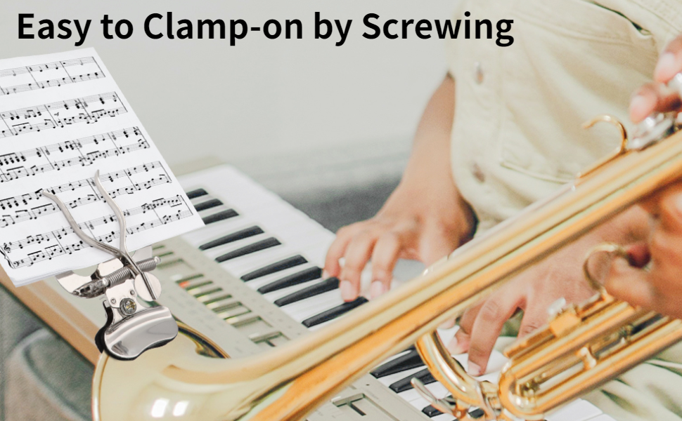 COSYOO Trombone Marching Lyre, Simple ClampOn Trombone