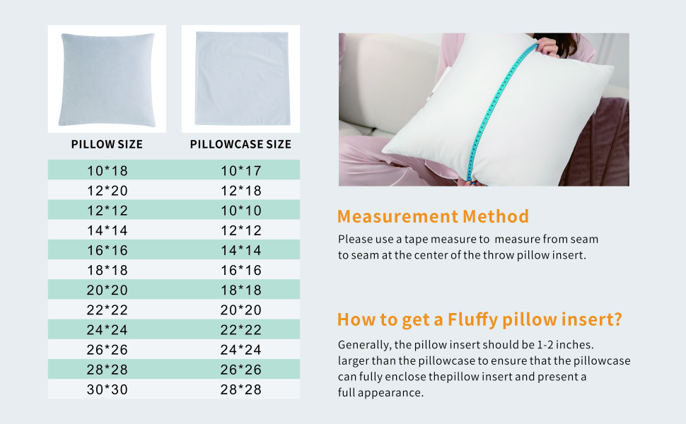 How to get a fluffy pillow insert?