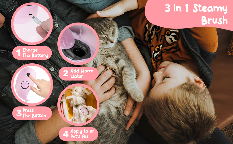 cat steam brush
