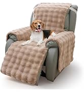 MIFXIN Recliner Cover Plush Fluffy Rabbit Couch Cover Lazy Boy Recliner Chair Cover 1 Seat Reclin...