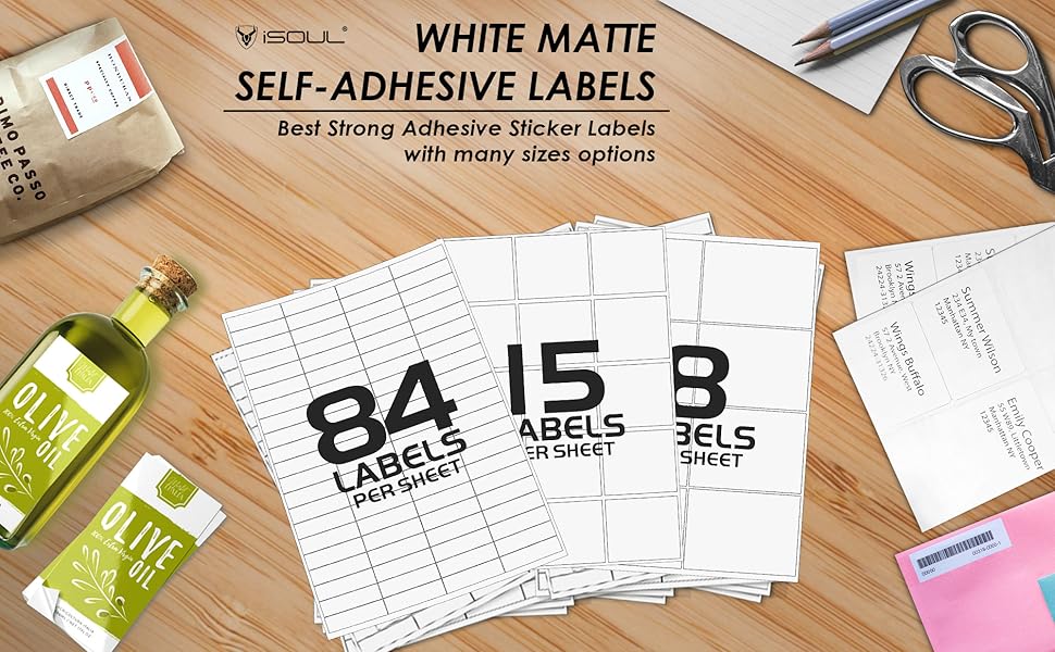 Sticker Paper for Printer A4, Printable Sticker Paper,100 Sheets A4