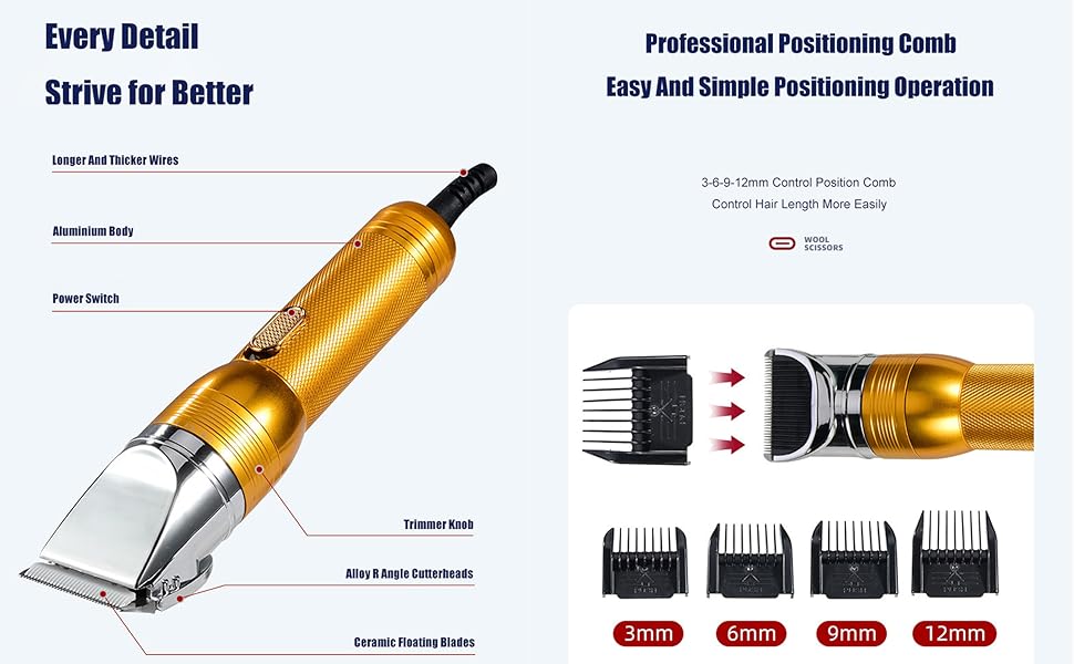 Electric Professional Dog Grooming Clippers