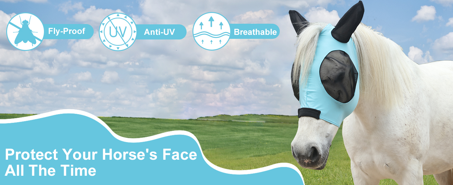 horse fly mask with ears