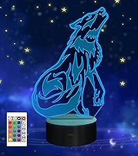 Amazon.com: FULLOSUN Wolf Gift 3D Light, Optical Illusion