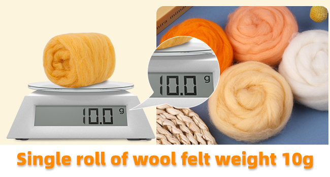10 Colors Fiber Wool