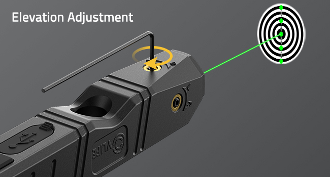 Elevation adjustment - CVLIFE Laser Sight for Rifle Compatible with M-Lok Rail