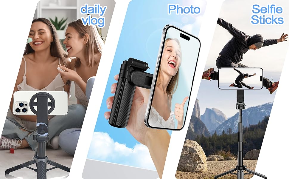 4-in-1 Multifunctional 360 Rotation Magnetic Selfie Stick