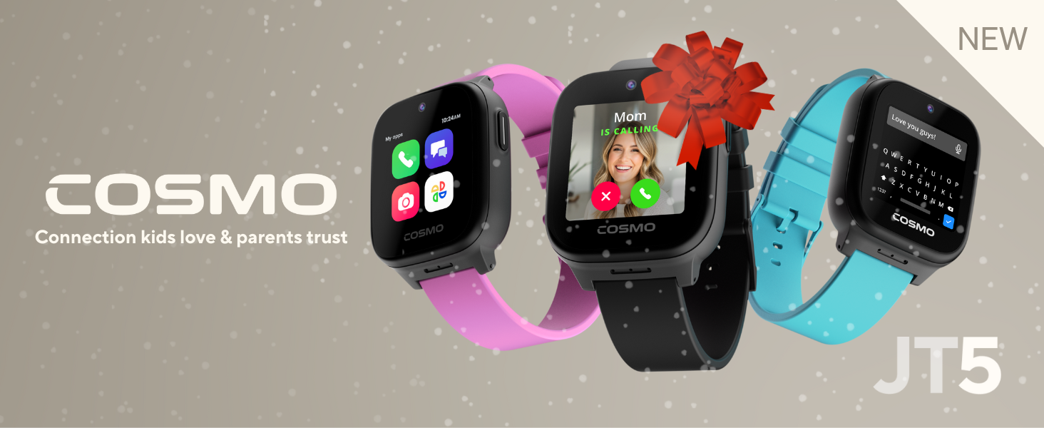 JrTrack 4 3 5 COSMO Kids smartwatch smart watch for gps tracker kids phone texting 4g girl boy sync