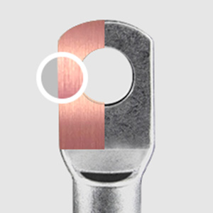 Close-up of a metallic device with pink and gray sections, featuring a circular white element and curved design.