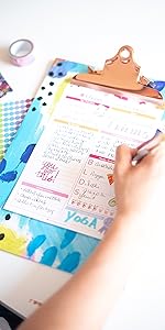 bloom daily planners abstract painted clipboard