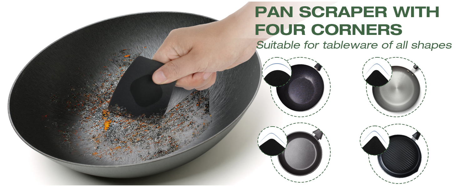 Cast Iron Scrubber with Long Handle 316 Cast Iron Cleaner