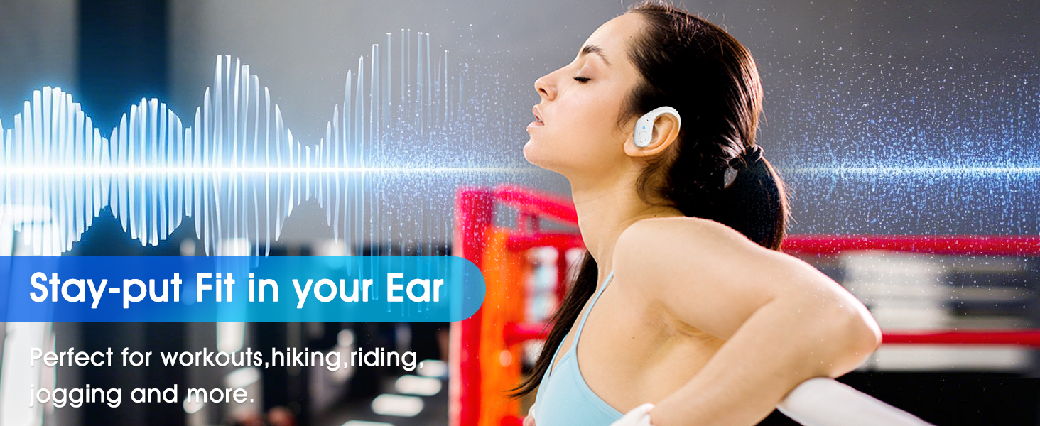 Bluetooth Headphones Wireless Earbuds with 75Hrs Playback, LED Display Charging Case, IPX7 Waterproof, Over-Ear Design Ear Buds for Sports/Running/Workout - White 8 31