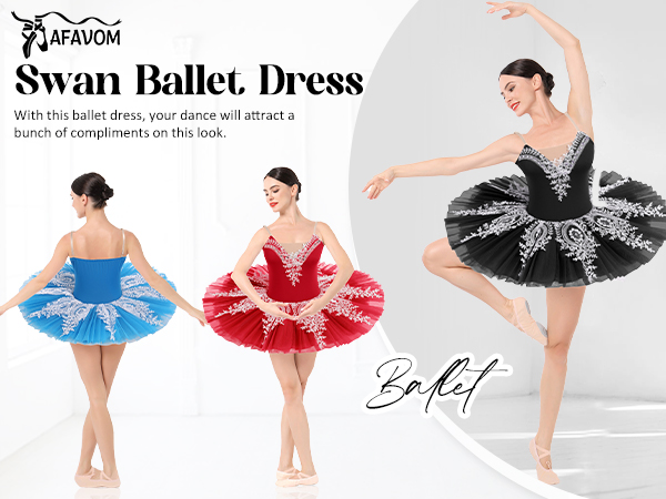 Amazon.com: AFAVOM Ballerina Swan Lake Costume for Girls