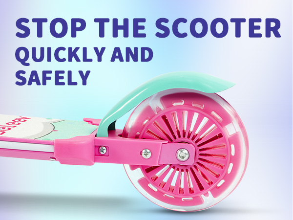 STOP THE SCOOTER QUICKLY AND SAFELY