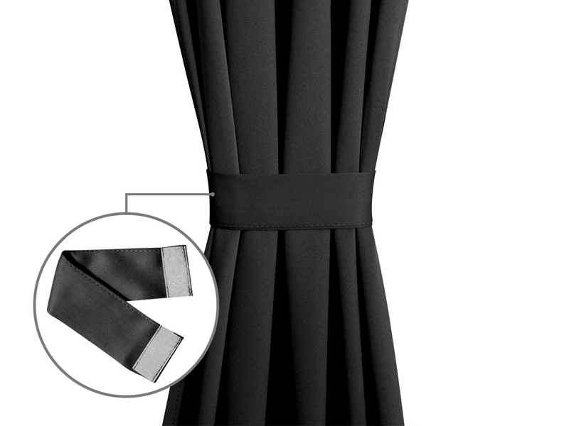 PANOVOUS French Door Curtains Set of 2 BlackoutDoor Window