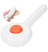 OurMiao Donut Cat Dog Brush for Shedding, Self Cleaning Slicker Brush for Dogs Cats, Pet Grooming...