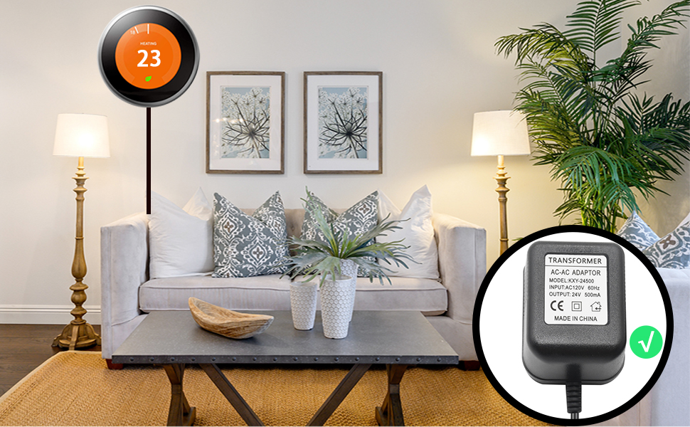 24V Video doorbell Power Transformer, Compatible with Nest Hello, Wyze