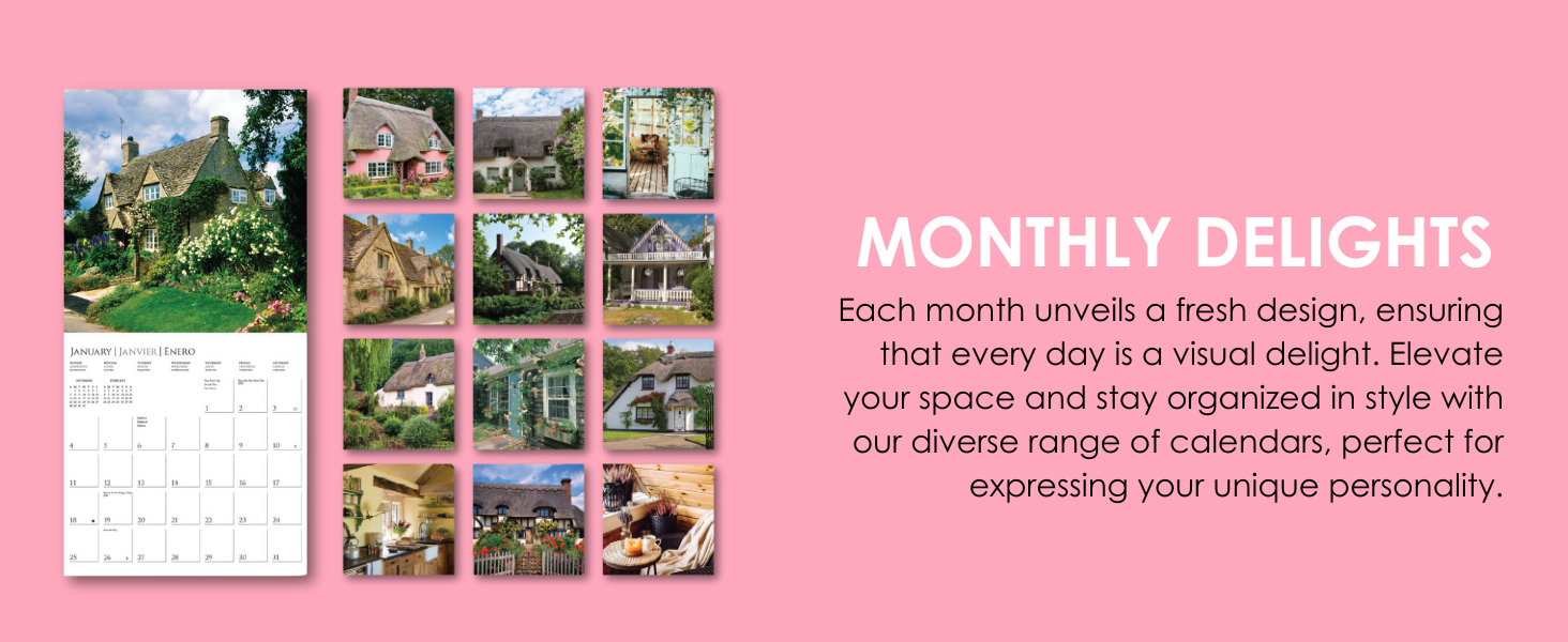Beautiful Monthly Designs Each month has a fresh design adding style and personality to your space