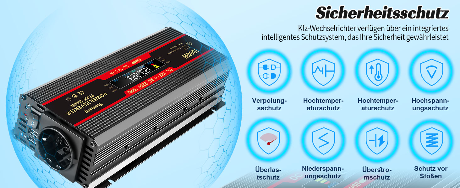 Stromwandler 12 Volt Auf 230 Volt 2000 Watt www.amazon.de
