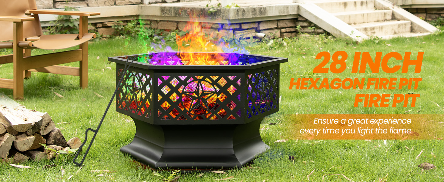 28 inch wood burning fire pits for outside 