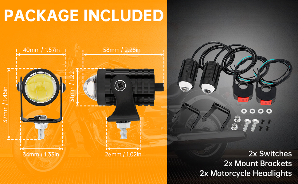 Amazon.com: Windance 2pcs 32W LED Motorcycle Headlight with