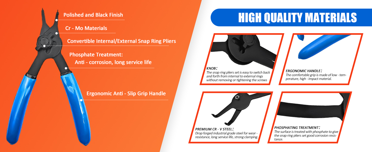 12 Pcs Snap Ring Pliers Set