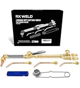 RX WELD Oxygen & Acetylene Torch Kit – 12 Pcs Welding Cutting Torch Kit, with Check Valves