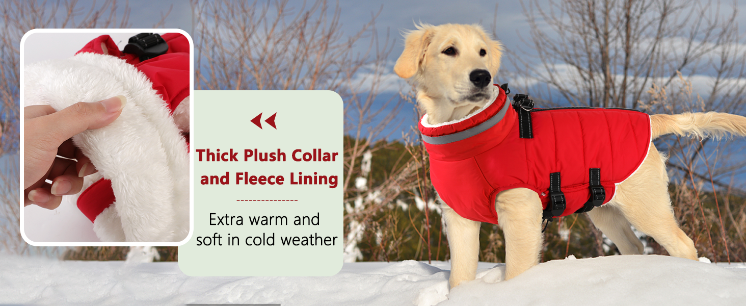 Dogcheer Dog Coat with Harness, Waterproof Dog Jacket