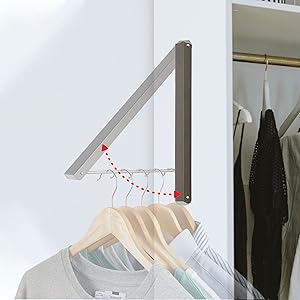 laundry drying rack wall mount