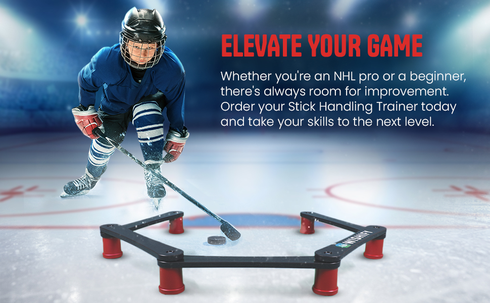 Hockey Stick Handling Trainer Lightweight Portable Stickhandling Training Aid, Non Grip End