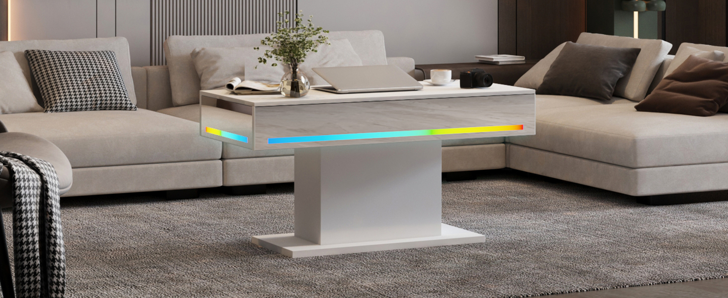 led coffee table