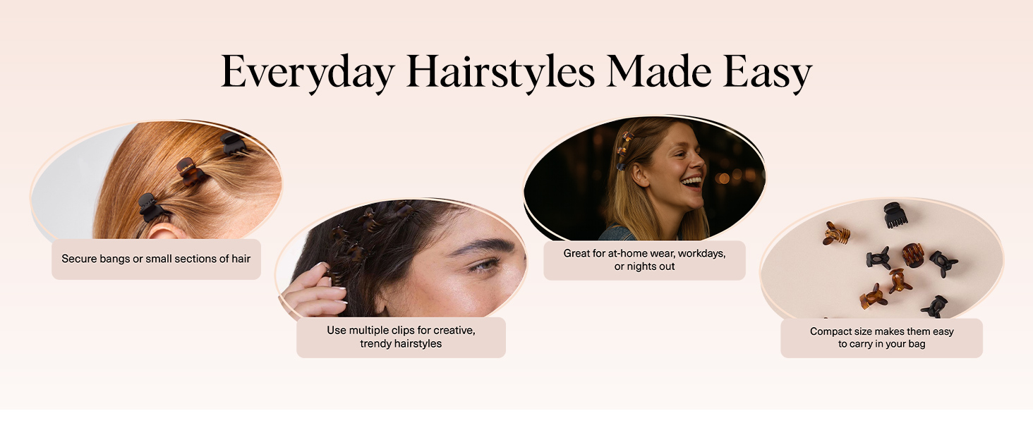 Kitsch Small Hair Clips for Women Stylish Baby Hair Clips