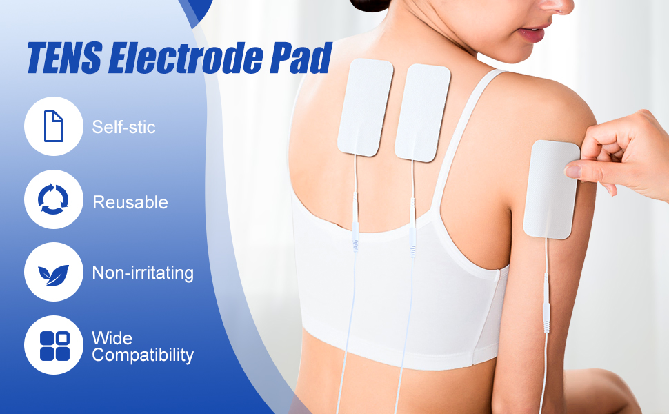 ADHESIVE ELECTRODES,TENS Unit Electrodes Pads, 20 Pcs Adhesive