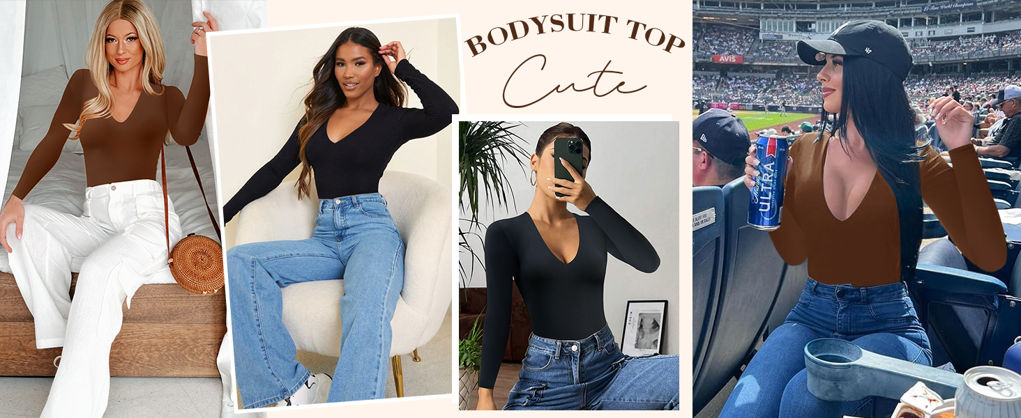 long sleeve bodysuit for women