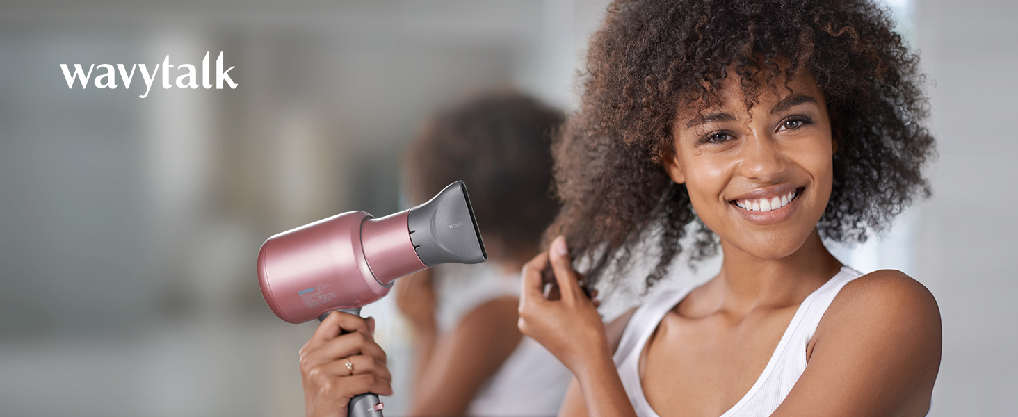 Wavytalk Ionic Hair Dryer with Diffuser and Concentrator, Lightweight