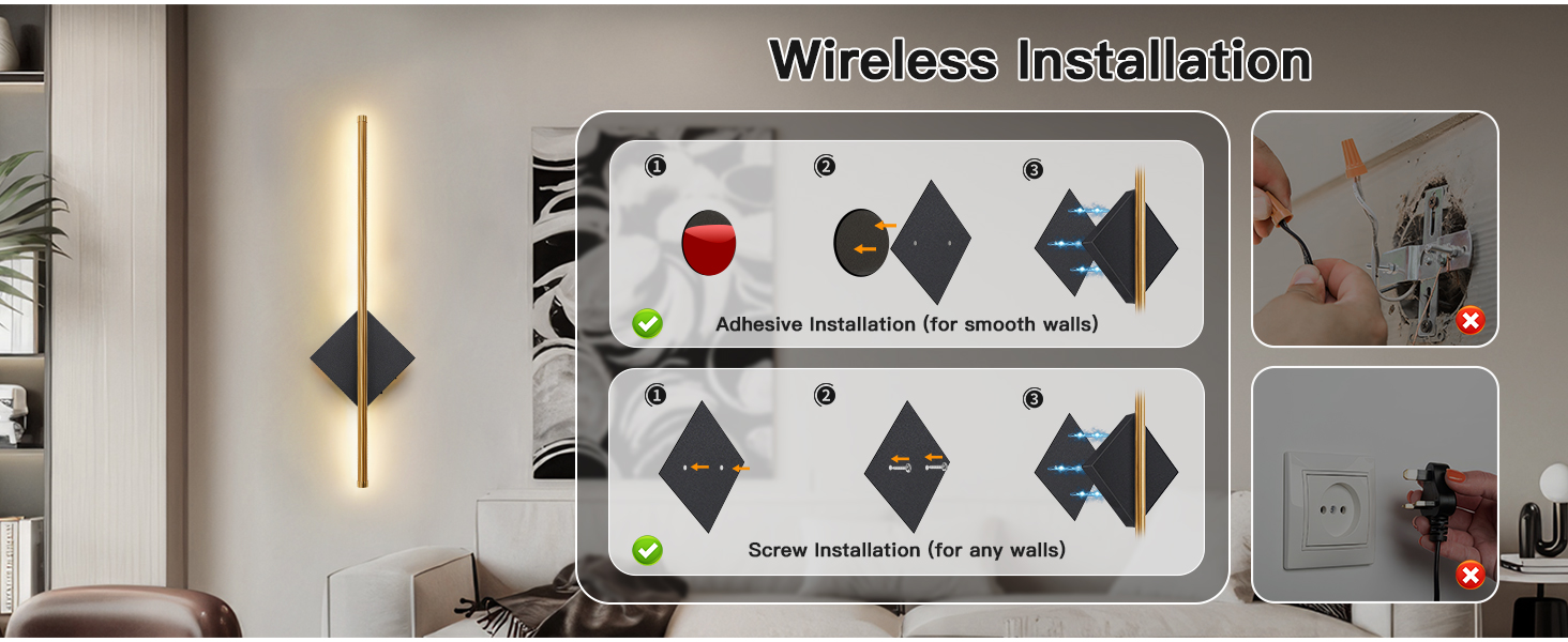 Wireless Wall Sconces